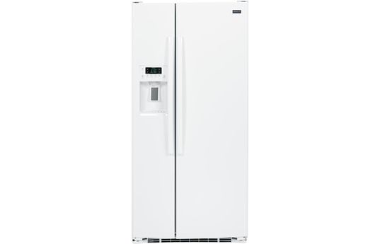 image of an affordable white double door refrigerator